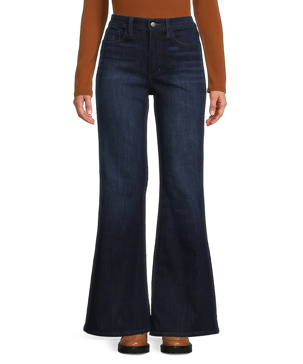 Calça jeans feminina Joe's Jeans Molly cintura alta flare azul escuro tamanho 26 (2-4)