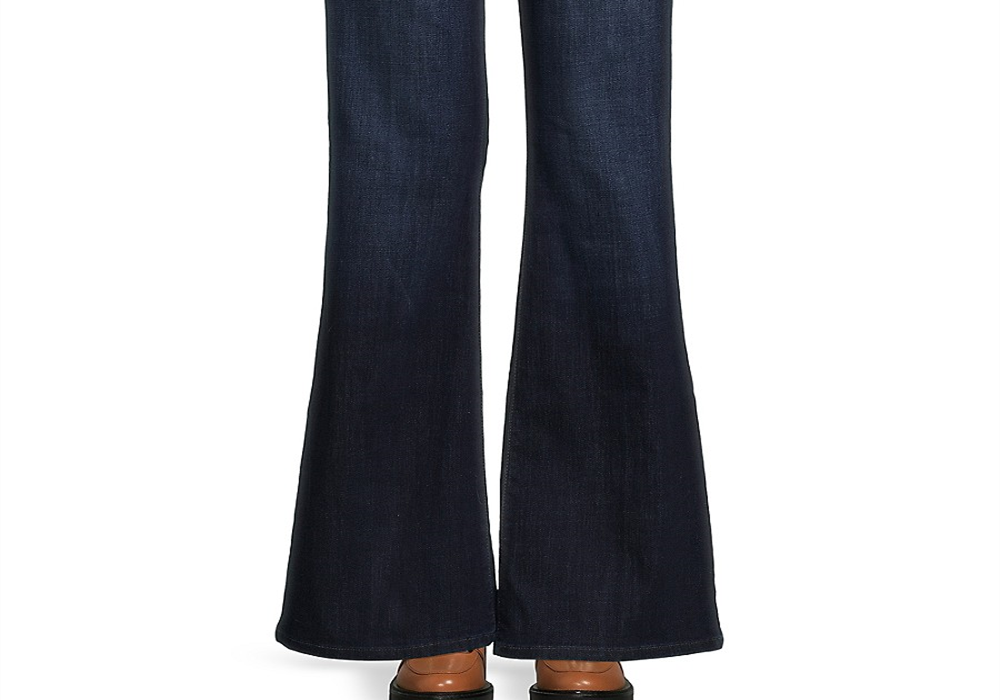 Calça jeans feminina Joe's Jeans Molly cintura alta flare azul escuro tamanho 26 (2-4)