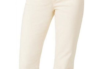 Calça jeans Joe's Jeans The Frankie Mid Rise Corduroy Bootcut em Double Cream Bege
