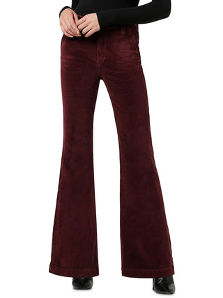 Calça Joe's Jeans The Molly High Rise Flare Leg Borgonha Tamanho 25