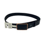 Cinto masculino Sun + Stone em couro sintético com fivela e placa, preto, tamanho regular
