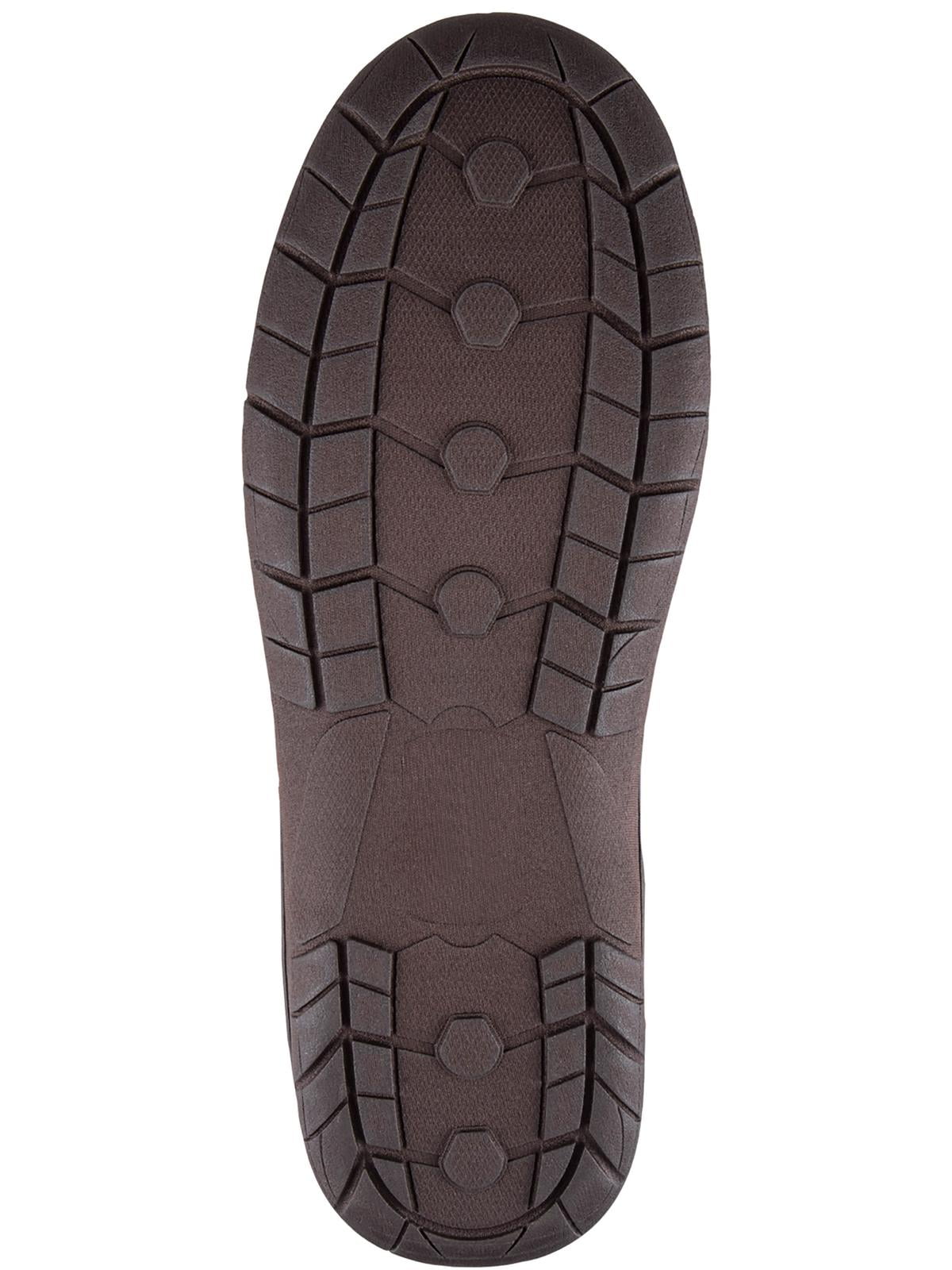Pantufas venezianas Haggar masculinas em microsuede com forro de lã marrom, tamanho XX-G
