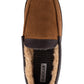 Pantufas venezianas Haggar masculinas em microsuede com forro de lã marrom, tamanho XX-G