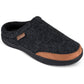 Tamancos de feltro Haggar masculinos com acabamento em microsuede, pretos, tamanho extragrande