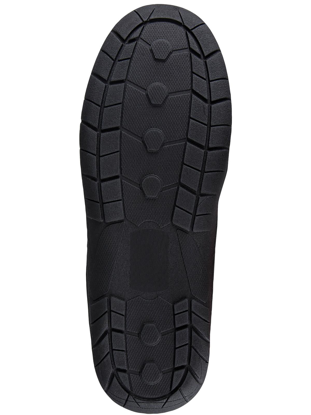 Tamancos de feltro Haggar masculinos com acabamento em microsuede, pretos, tamanho extragrande