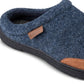 Tamancos de feltro Haggar masculinos com acabamento em microsuede, tamanho médio, azul