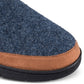 Tamancos de feltro Haggar masculinos com acabamento em microsuede, tamanho médio, azul