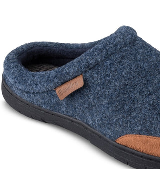 Tamancos de feltro Haggar masculinos com acabamento em microsuede, tamanho XX-G, azuis