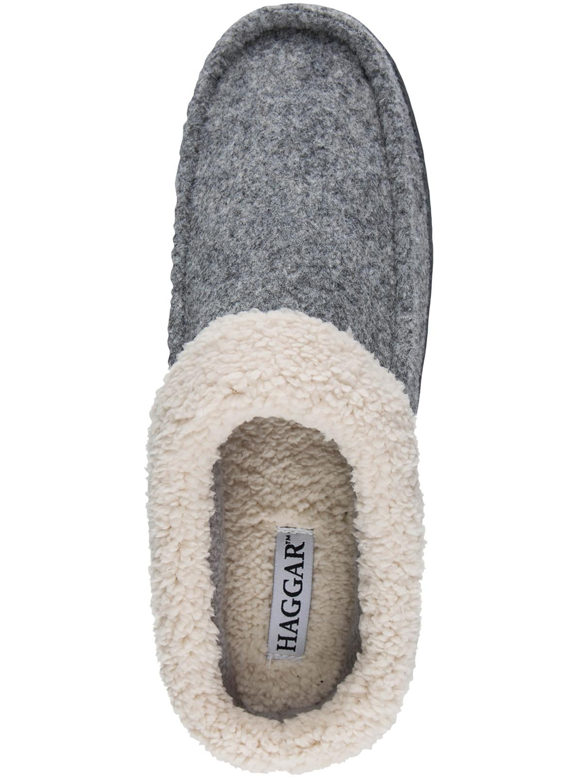 Tamancos Sherpa Haggar Masculinos de Lã Cozida com Forro de Fleece Cinza Tamanho X-G