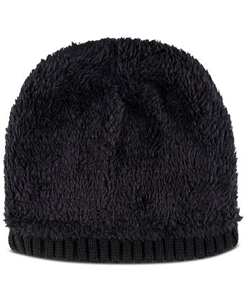 Gorro de malha com blocos de cores divididos Kenneth Cole Reaction masculino, preto, tamanho regular
