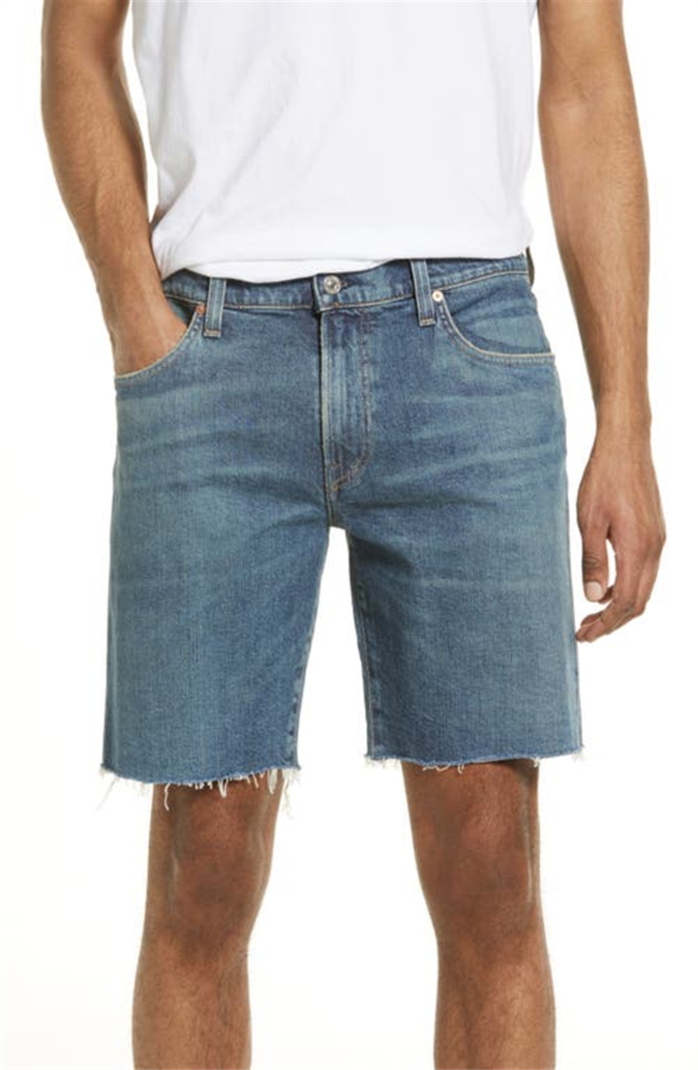 Shorts jeans Citizens Of Humanity Adler Revel tamanho 36 masculino com bainha crua