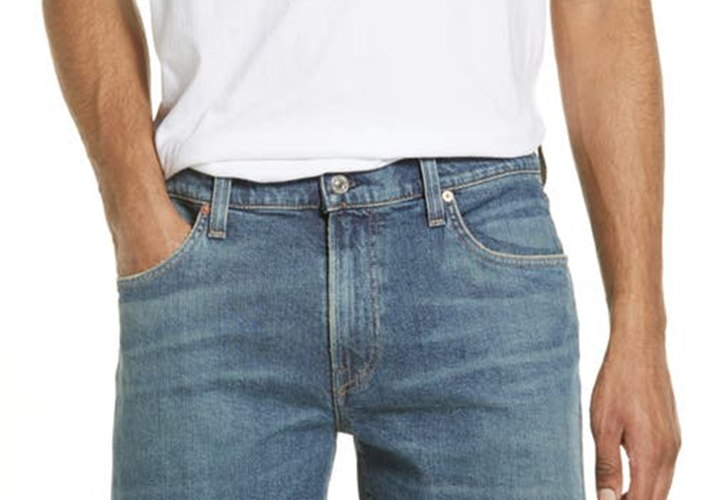 Shorts jeans Citizens Of Humanity Adler Revel tamanho 36 masculino com bainha crua