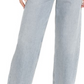 Calça jeans AGOLDE de algodão orgânico com cós quebrado e cintura super alta, tamanho 27, tamanho Sideline