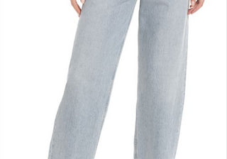 Calça jeans AGOLDE de algodão orgânico com cós quebrado e cintura super alta, tamanho 27, tamanho Sideline