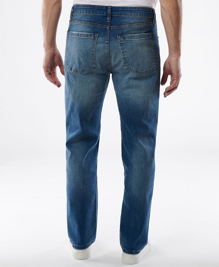 Calça Jeans Lazer Masculina Straight Fit Stretch Azul Tamanho 34X30