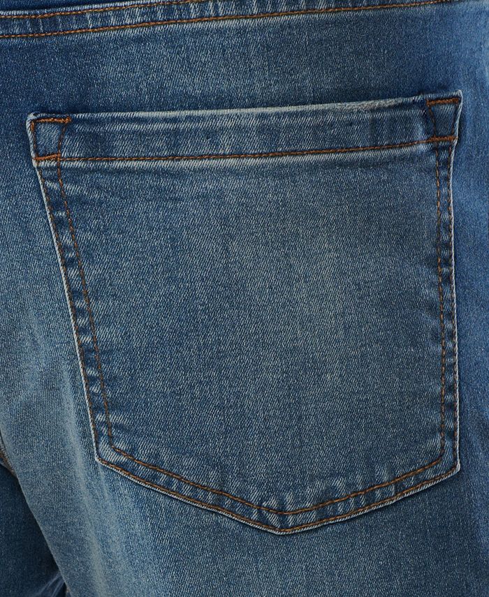 Calça Jeans Lazer Masculina Straight Fit Stretch Azul Tamanho 34X30