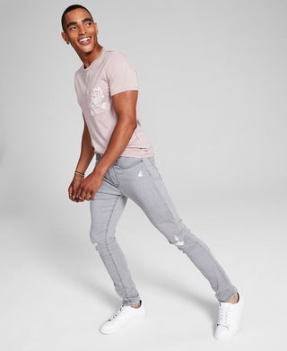 E agora esta calça jeans skinny Nassau masculina cinza