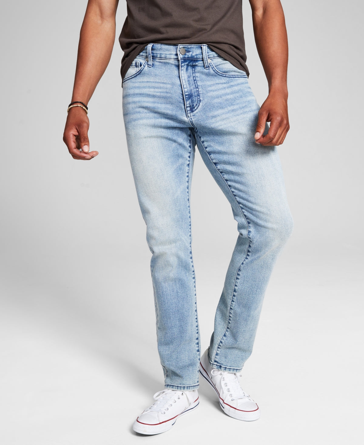 E agora esta calça jeans Lefferts Slim Fit Stretch Masculina Azul Tamanho 30