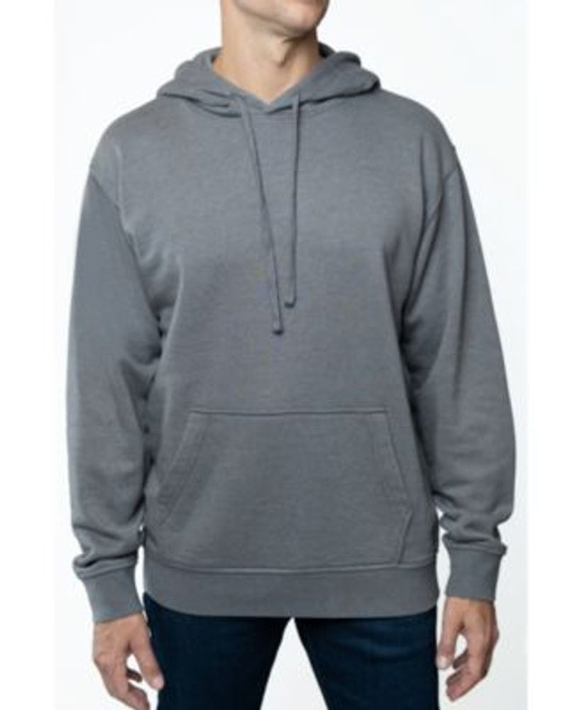 Moletom com capuz masculino Lazer de manga comprida Popover Burnout Fleece cinza, tamanho médio