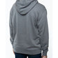 Moletom com capuz masculino Lazer de manga comprida Popover Burnout Fleece cinza, tamanho médio