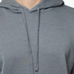 Moletom com capuz masculino Lazer de manga comprida Popover Burnout Fleece cinza, tamanho médio