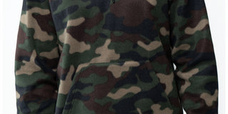 Moletom com capuz Lazer Polar Fleece Masculino Verde Tamanho Grande