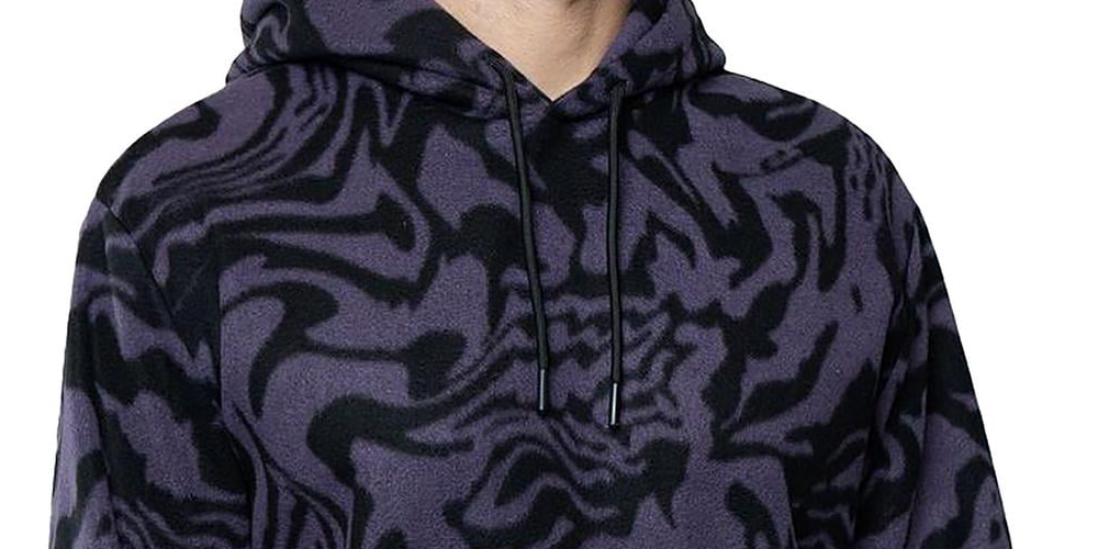 Moletom com capuz masculino Lazer Polar Fleece roxo