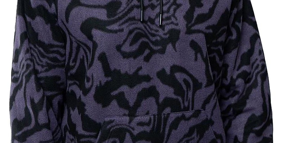 Moletom com capuz masculino Lazer Polar Fleece roxo