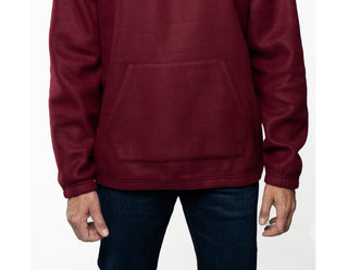 Moletom com capuz masculino Lazer Polar Fleece vermelho