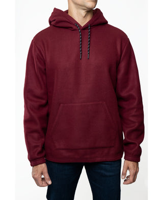 Moletom com capuz masculino Lazer Polar Fleece vermelho