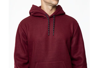 Moletom com capuz masculino Lazer Polar Fleece vermelho