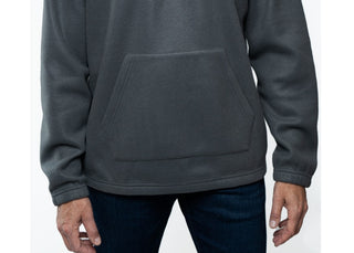 Moletom com capuz masculino Lazer Polar Fleece cinza