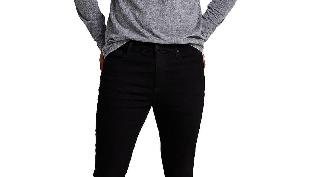 E agora esta calça jeans skinny elástica rasgada Newkirk masculina, preta
