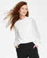 cece-womens-clip-dot-sleeve-sweater-white-size-medium
