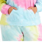 Moletom com capuz feminino tie-dye da Full Circle Trends, azul, tamanho 2X
