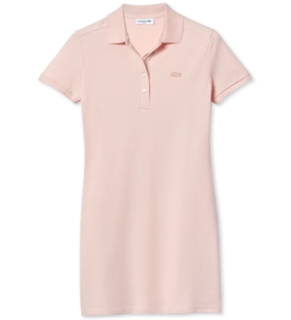 Vestido polo piquê elástico slim fit da Lacoste, tamanho P