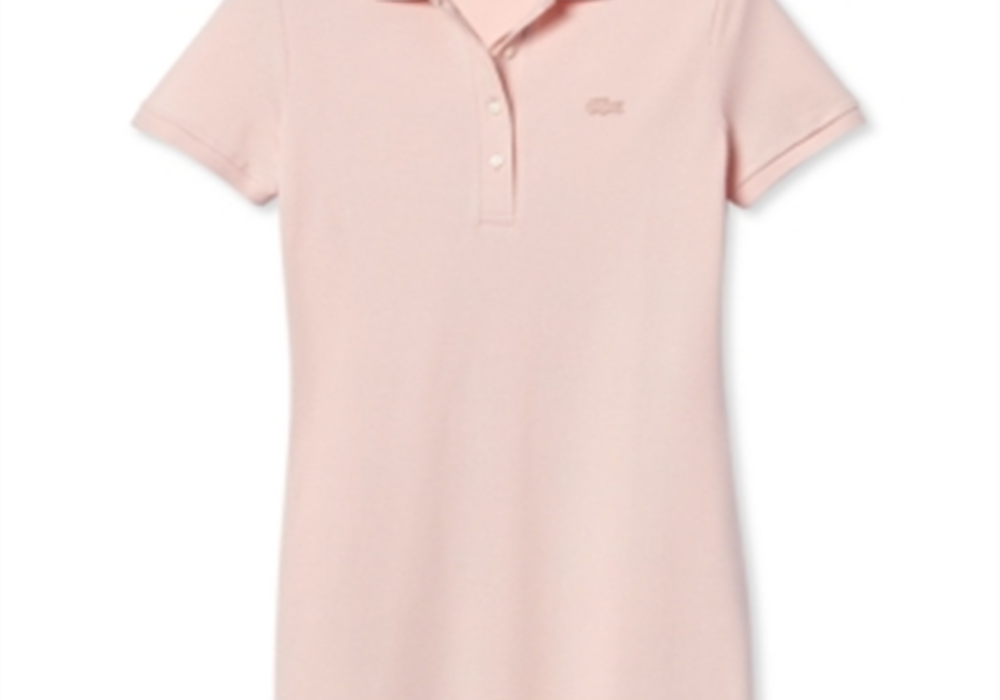Vestido polo piquê elástico slim fit da Lacoste, tamanho P