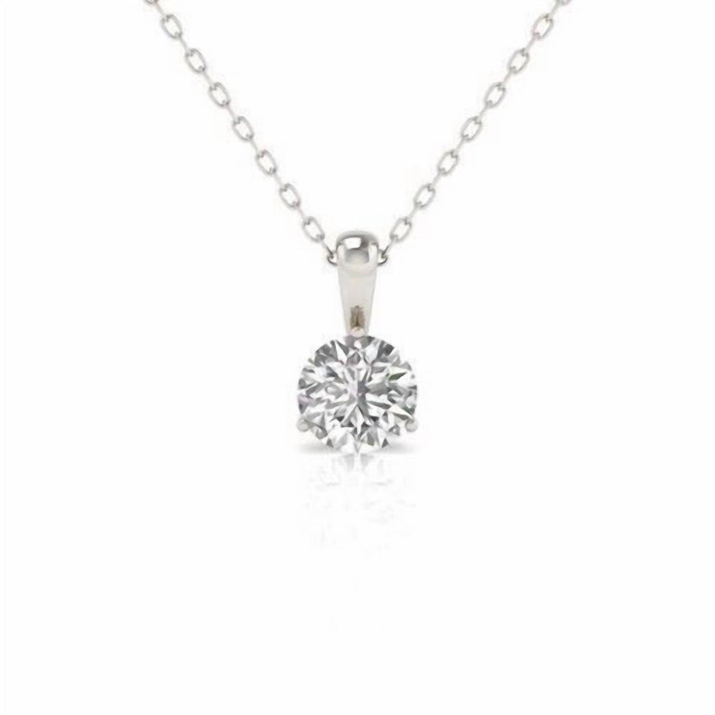 Diana M Jewels - Pingente solitário de diamante de laboratório de 3,00 cts
