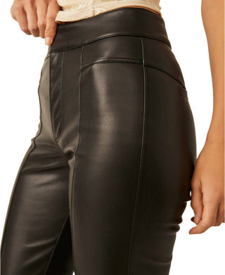 Free People - Nós, os livres, calças veganas de cintura alta Uptown