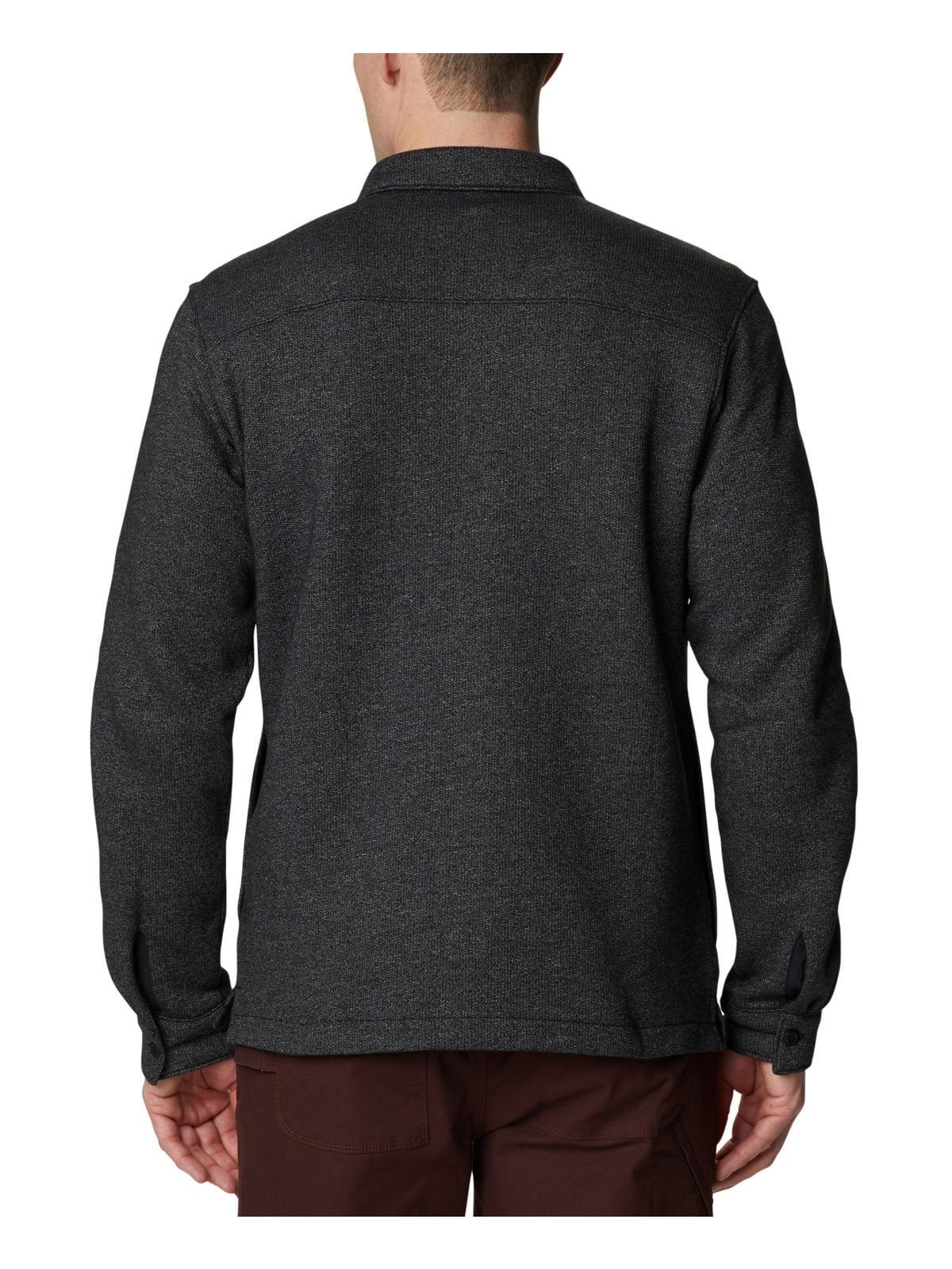 Jaqueta esportiva Columbia Great Hart Mountain com botões para fitness, preta, tamanho médio