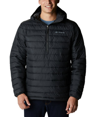 Columbia Men's Powder Lite Anorak acolchoado resistente à água, preto, tamanho pequeno