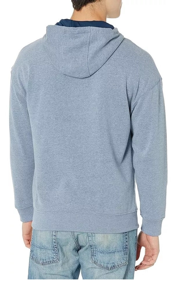 Moletom com capuz masculino Nautica com logotipo sustentável, azul, tamanho grande