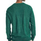 Suéter masculino Nautica mesclado, manga comprida, gola redonda, verde, tamanho XX-G