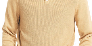 Suéter Henley Texturizado Nautica Masculino, Amarelo, Tamanho XS