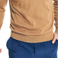 Suéter Nautica Masculino Navtech Performance Classic Fit Gola V Macia Marrom Tamanho XXX-G