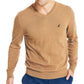 Suéter Nautica Masculino Navtech Performance Classic Fit Gola V Macia Marrom Tamanho XXX-G