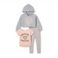 Conjunto de 3 peças com estampa de leopardo para meninas da Limited Too Toddler em vários tamanhos 2T-4T - Variação de cor