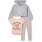 Conjunto de 3 peças com estampa de leopardo para meninas da Limited Too Toddler em vários tamanhos 2T-4T - Variação de cor