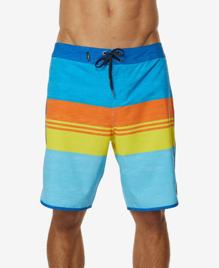 Calções de banho O'Neill Four Square Stripe para homem, azul, tamanho 36