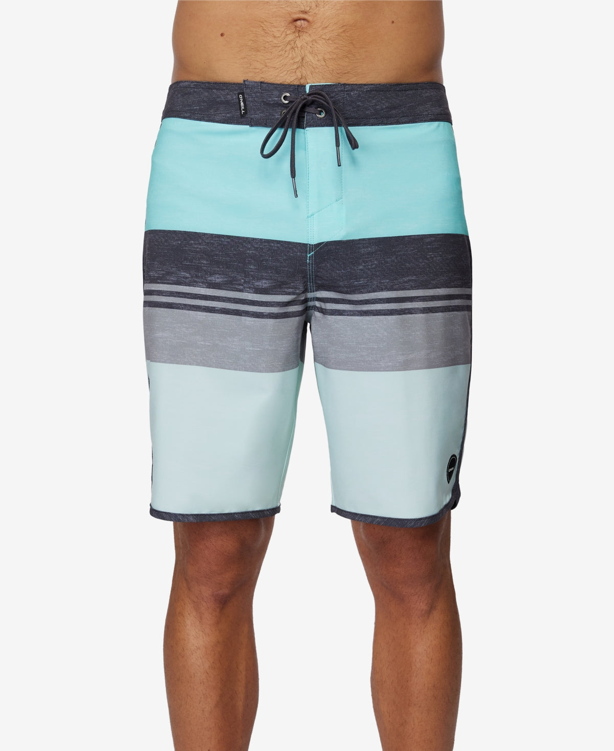 Calções de banho O'Neill Four Square Stripe para homem, azul, tamanho 28